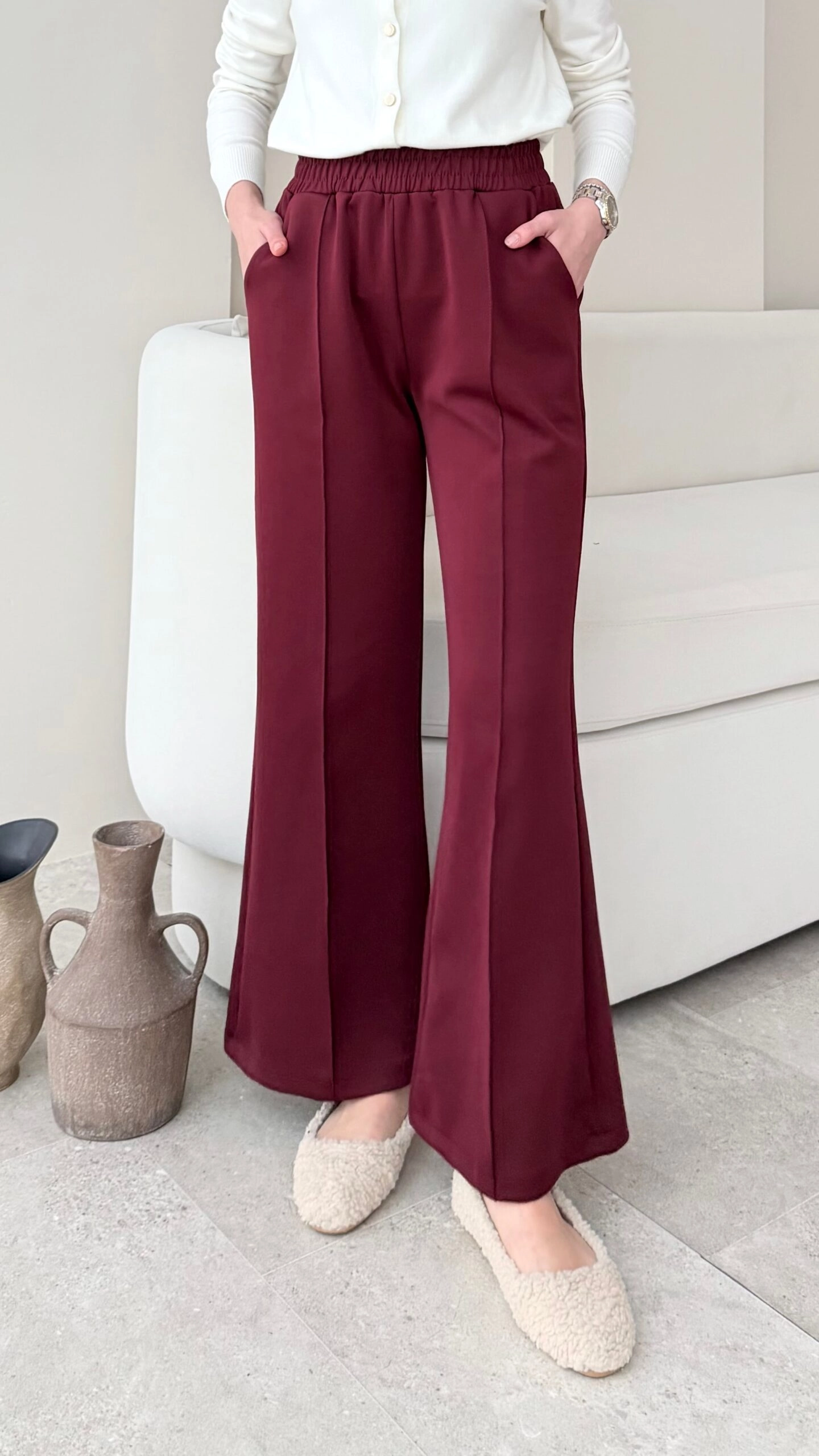 Boydan%20Çımalı%20Geniş%20Paça%20Detaylı%20Scuba%20Pantolon
