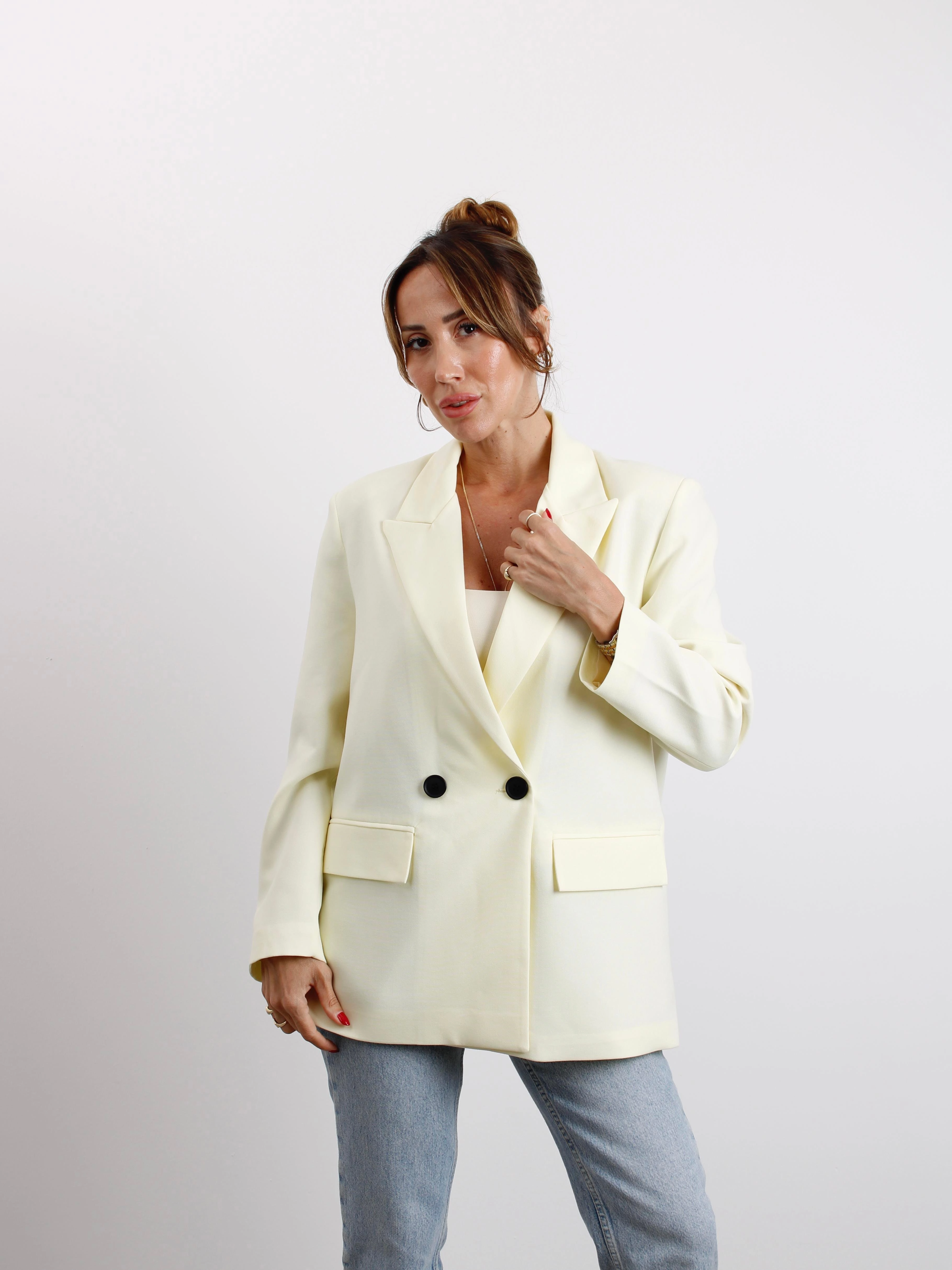 Poli%20Viskon%20Blazer%20Ceket%20Limon%20Sarı