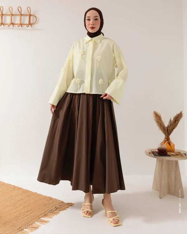 Oversize%20Papatya%20Fiyonklu%20SarıGömlek