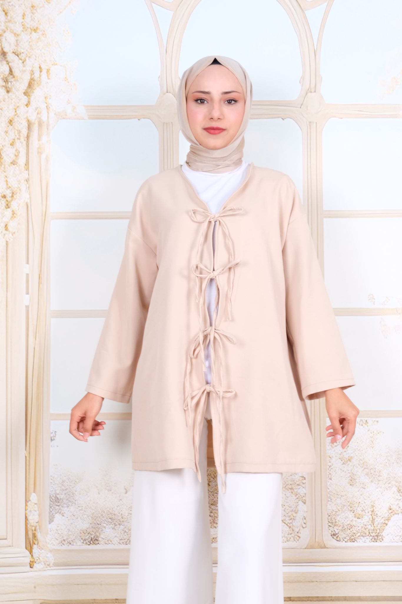 Önden%20Bağcıklı%20İthal%20Double%20Kumaş%20Ceket